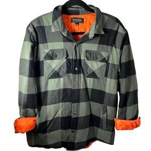 PacSun Green Plaid Medium Shacket with Snap Closure